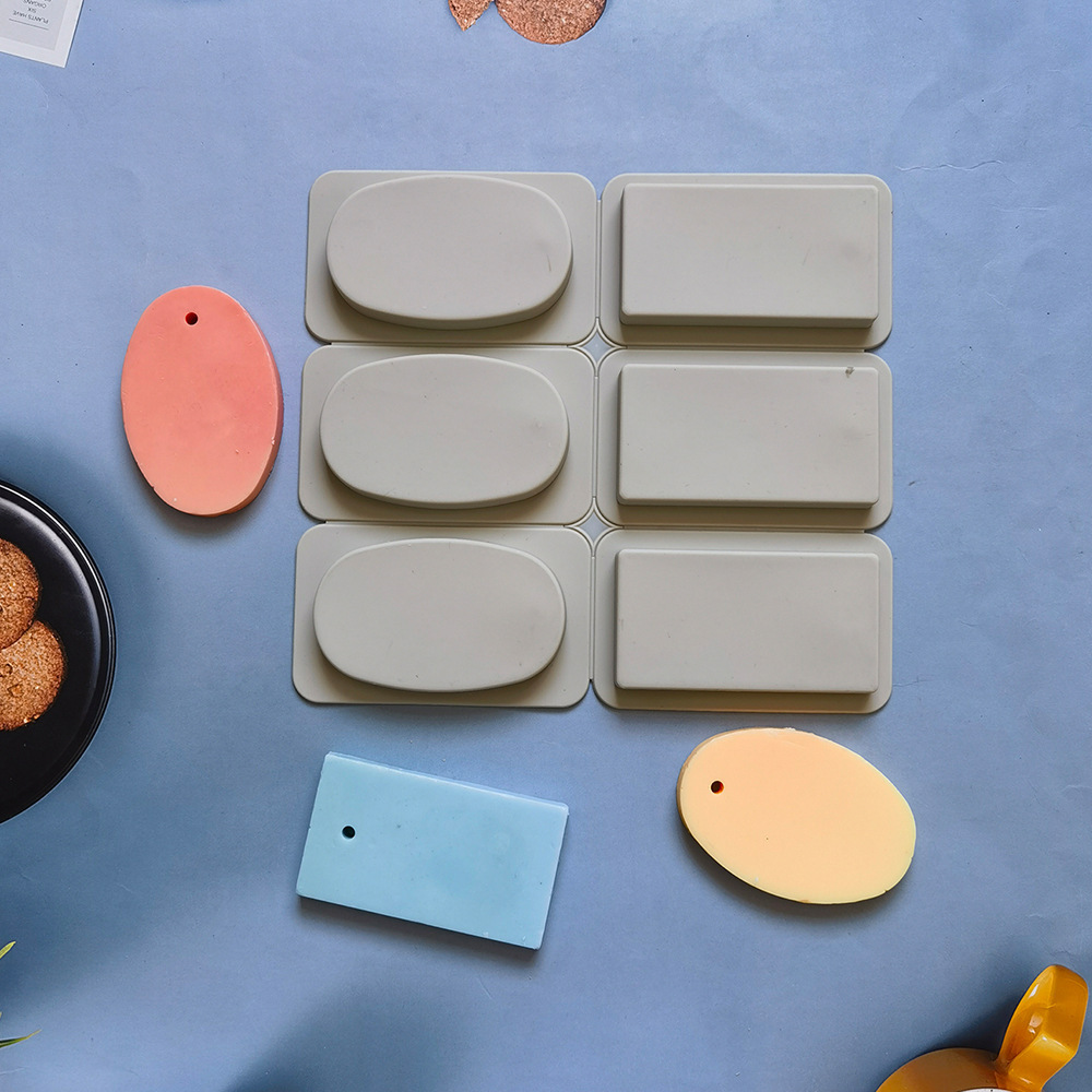 Aroma 3 cuadrado 3 elíptico 261 molde de jabón de silicona DIY aroma artesanía molde de jabón molde de pastel