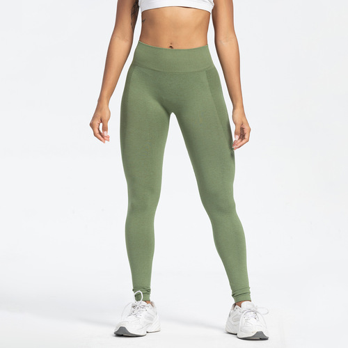 European and American new running sports fitness pants seamless hip-raising high-waisted belly-control peach pants elastic yoga pants for women