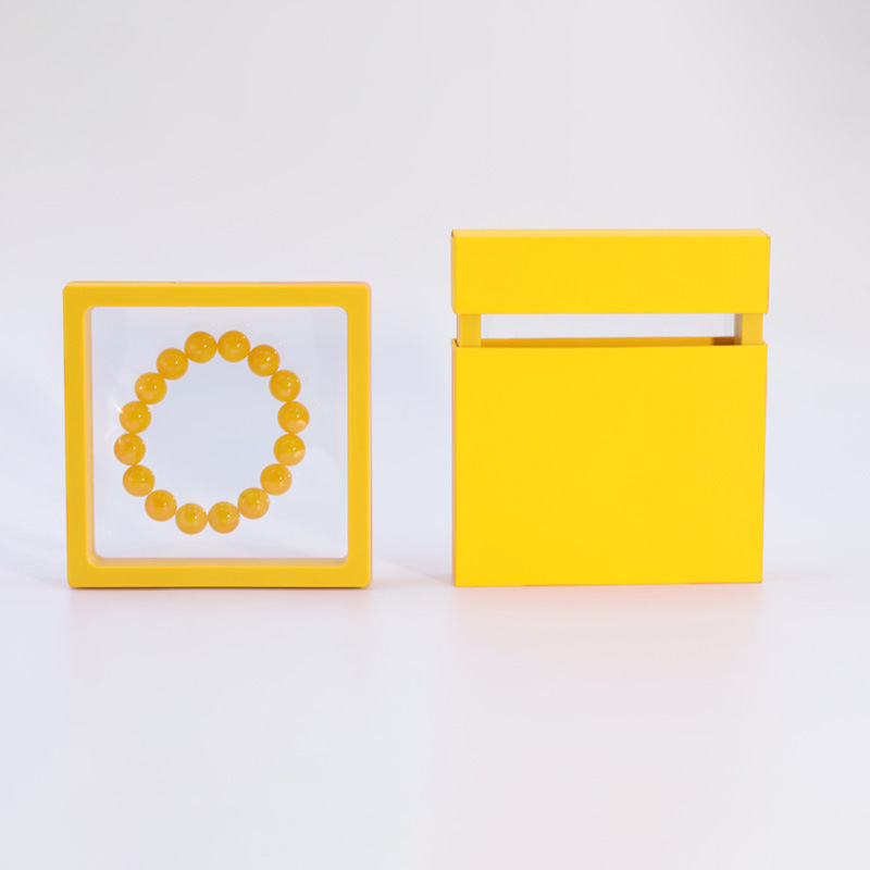 Caja de cajón de papel exterior multicolor extraída Caja de suspensión de almacenamiento Anillo de embalaje de red Caja de joyería de cristal antioxidante