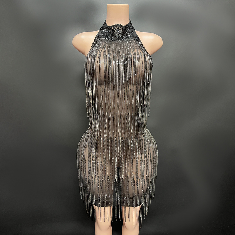 Clothing Supplier Glittering Black Crystal Tassel Elegant Formal Prom Dress Off-Shoulder Sexy Plus Size Gown Clothing Supplier Glittering Black Crystal Tassel Elegant Formal Prom Dress Off-Shoulder Sexy Plus Size Gown