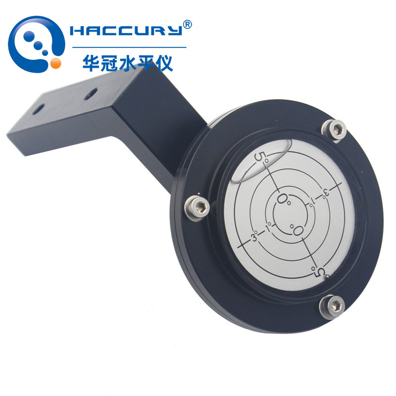 黑色带支架机械水平仪吊车支腿水平泡工程车调平器可调节钻机水泡