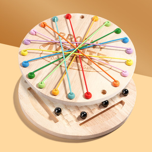 Wooden Rope-Breaking Battle Challenge Board Game Toy Kidsren's Educational Logical Thinking Development Concentration Family Interaction