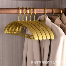 无痕铝合金衣架防滑加粗款成人衣撑金属挂架家用酒店可旋转晾衣架