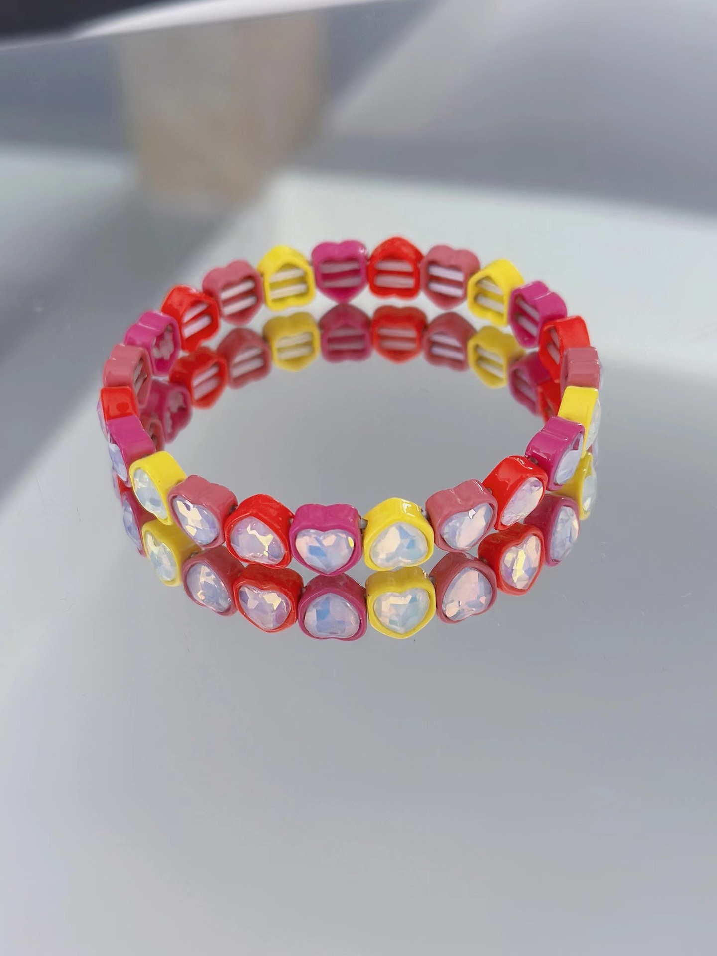 Bracelets Classification Enamel, Zinc Alloy Chain Material Modern Style Classic Style Heart Shape Alloy Enamel Wholesale Bracelets