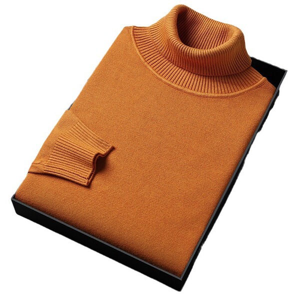 Men's winter knitted solid color keep warm woolen base body-friendly…