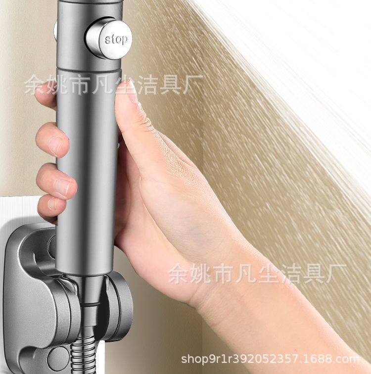 Bath brush, turbocharged shower head, super pressurized bathroom shower head, rain shower massage, bath showerhead set details Picture