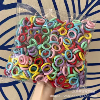 500 Packs Seamless Towel Ring Children's – Saç üçün rezinlər - 16mixed-color-500-pieces-in-bag