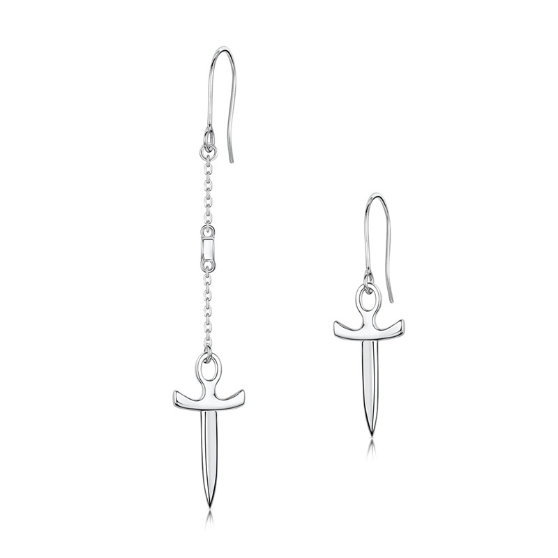 Fashion Geometric Sterling Silver Asymmetrical Artificial Pearls Rhinestones Drop Earrings 1 Pair