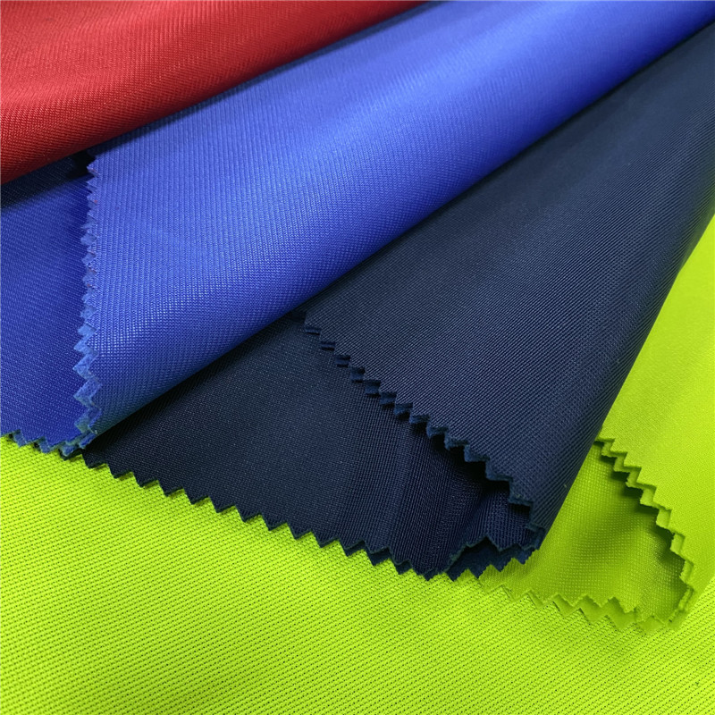 起绒布用途春秋季校服面料情侣运动套装针织布料荧光黄藏青色