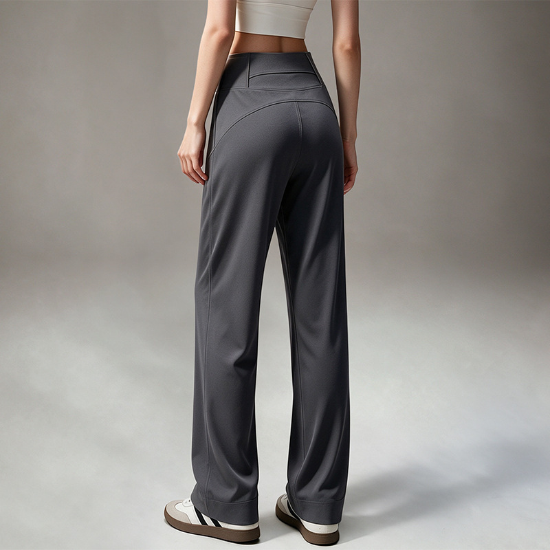 High-waisted, straight-leg yoga pants for women, featuring a flowing, wide-leg design, suitable for running, fitness, and everyday wear as athletic long pants High-waisted, straight-leg yoga pants for women, featuring a flowing, wide-leg design, suitable for running, fitness, and everyday wear as athletic long pants