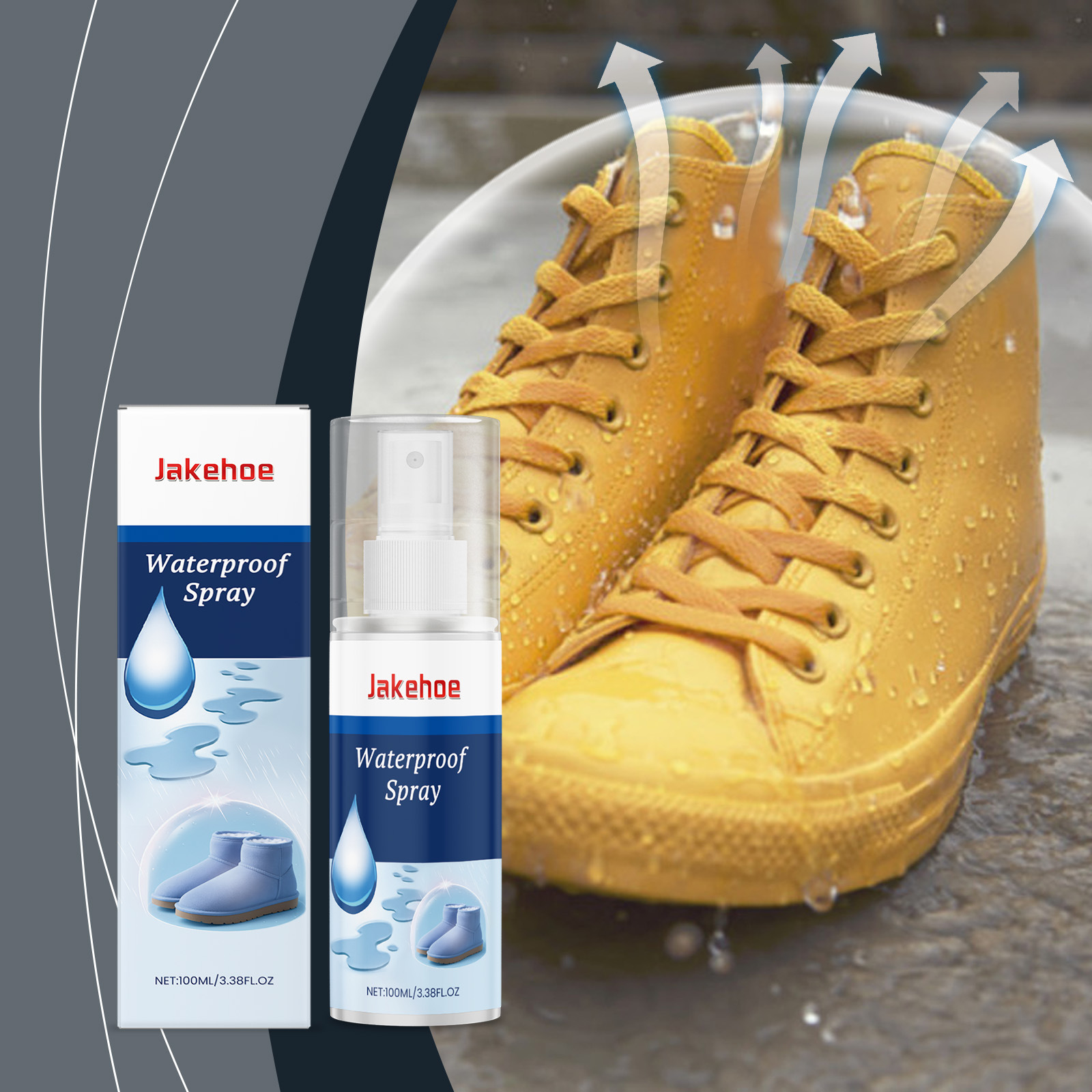 Jakehoe Nano Waterproof and Anti-Stain Spray Daily Convenient Care Multi-Purpose Fabric Protection Anti-Stain Spray