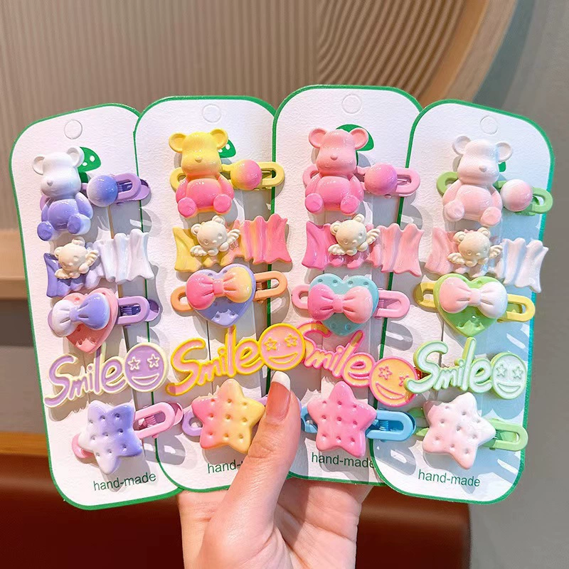 Фурнитура для волос у детей Sanrio, мультяшные милые заколки, челки