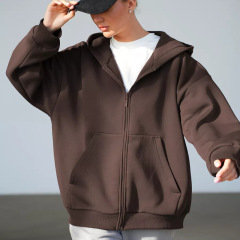 アマゾンの秋の新商品2024欧米の純色の婦人服のゆったりした長袖のカーディガンと帽子のパーカーのファスナーのスポーツウェア