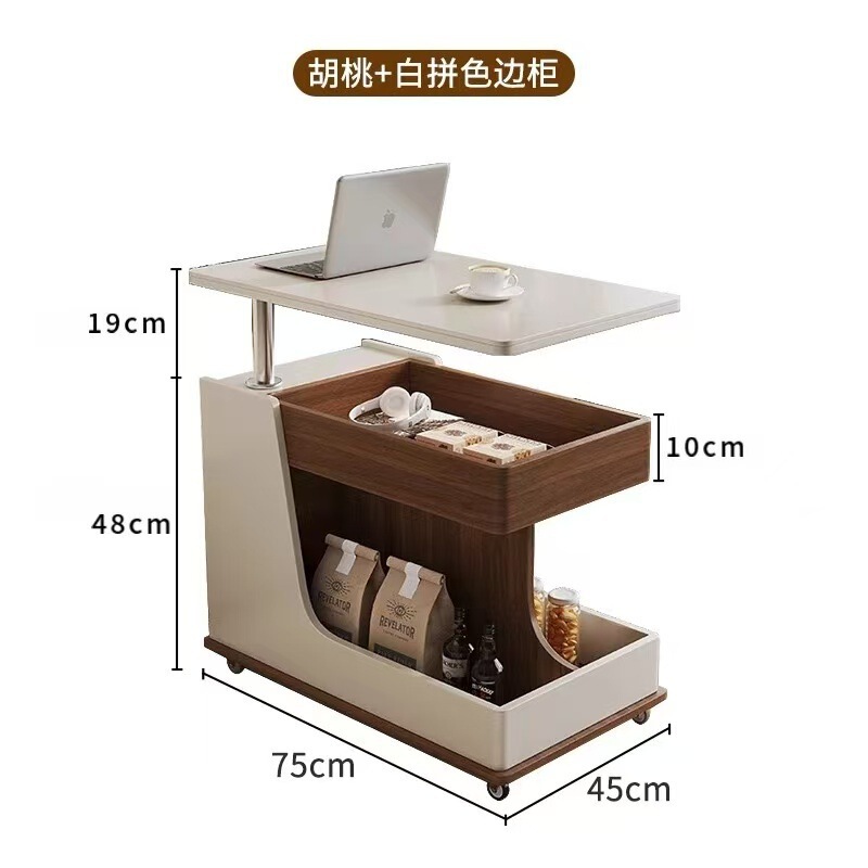 茶几家用客厅玻璃小户型轻奢现代简约意式奶油网红圆形电视柜组合|undefined