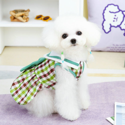 Pet Cute Clothes  New Spring Summer Teddy and Bichon Frise Fashion Casual Universal Bow Tie Harness Skirt