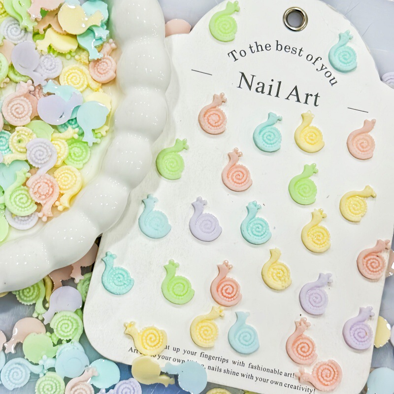 Sugar Snail Colorful Mini Snail Nail Art Wearable Nail Earrings Resin Planner Flow Hemp Photo Frame DIY Sugar Snail Colorful Mini Snail Nail Art Wearable Nail Earrings Resin Planner Flow Hemp Photo Frame DIY