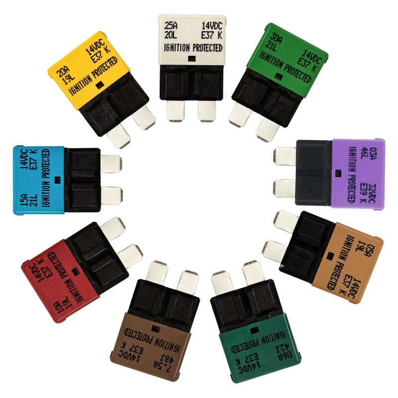 Предохранитель E37 3-30A предохранитель автоматического выключателя среднего автоматического сброса Автомобильная защита от перегрузки по току самовосброс