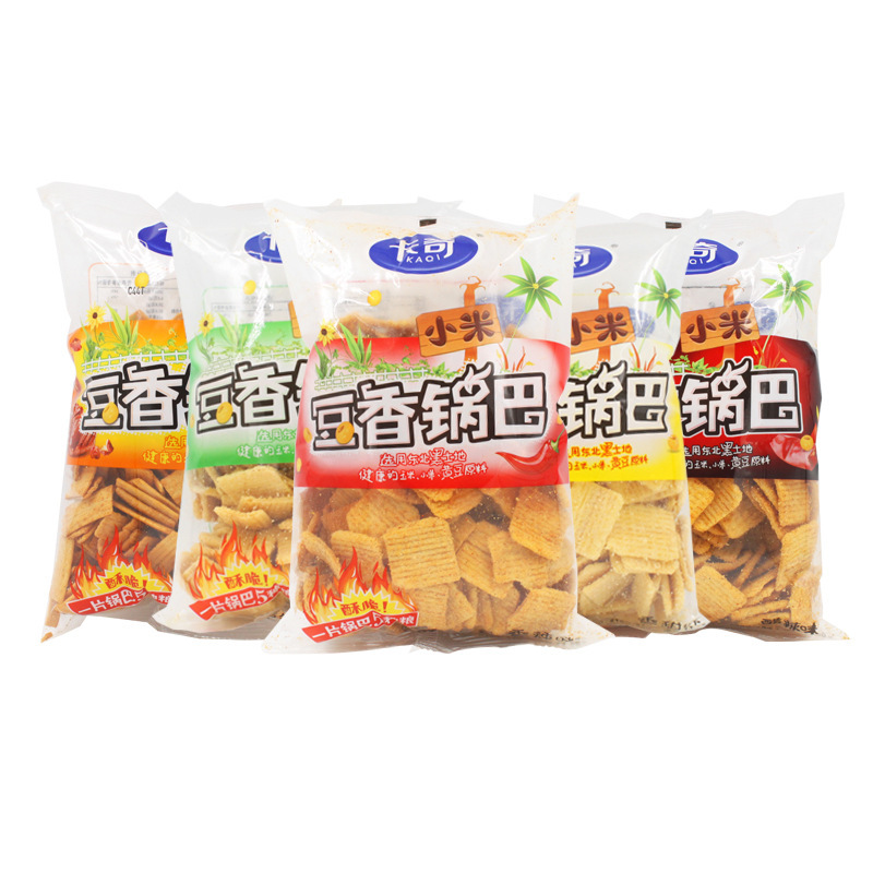 卡奇小米豆香锅巴240g*5袋香辣烧烤香甜口味休闲零食膨化食品产|undefined
