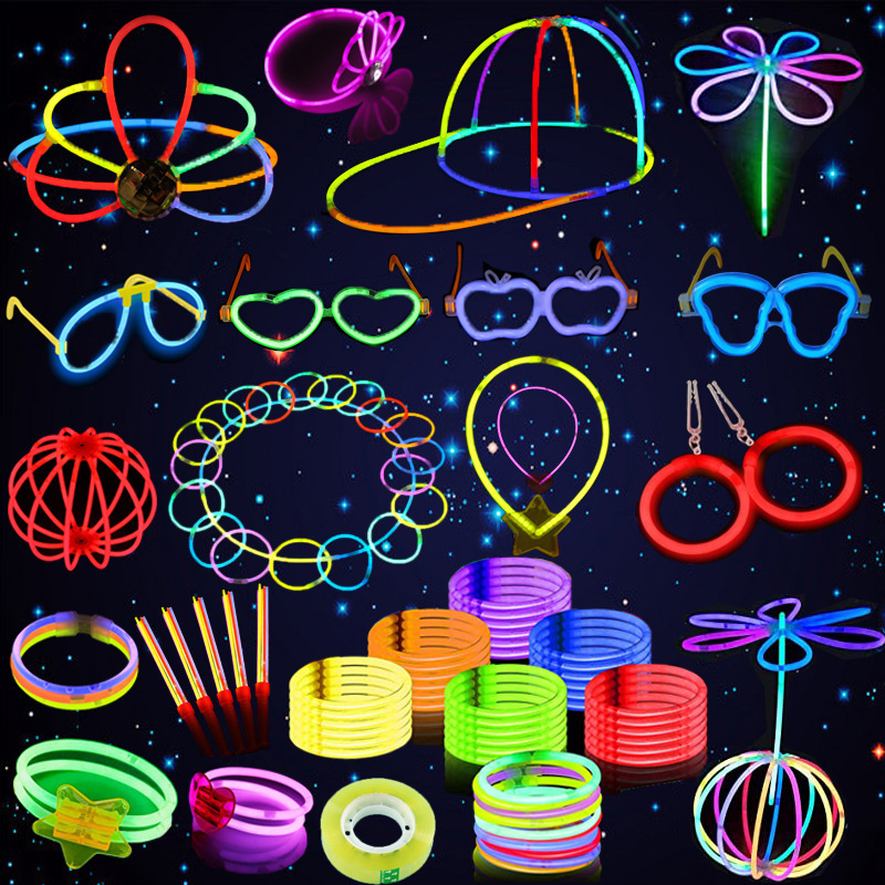 Light-emitting Stick Accessories Shake Sound Explosions Same Style Light-emitting Toy DIY Bracelet Bracelet Card Matching