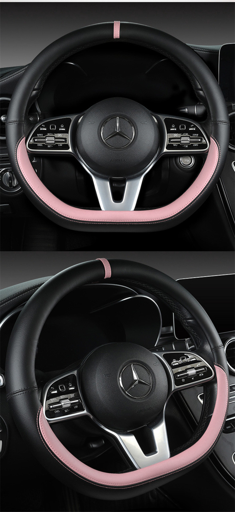 2022 new full Napa black plus color D steering wheel cover
