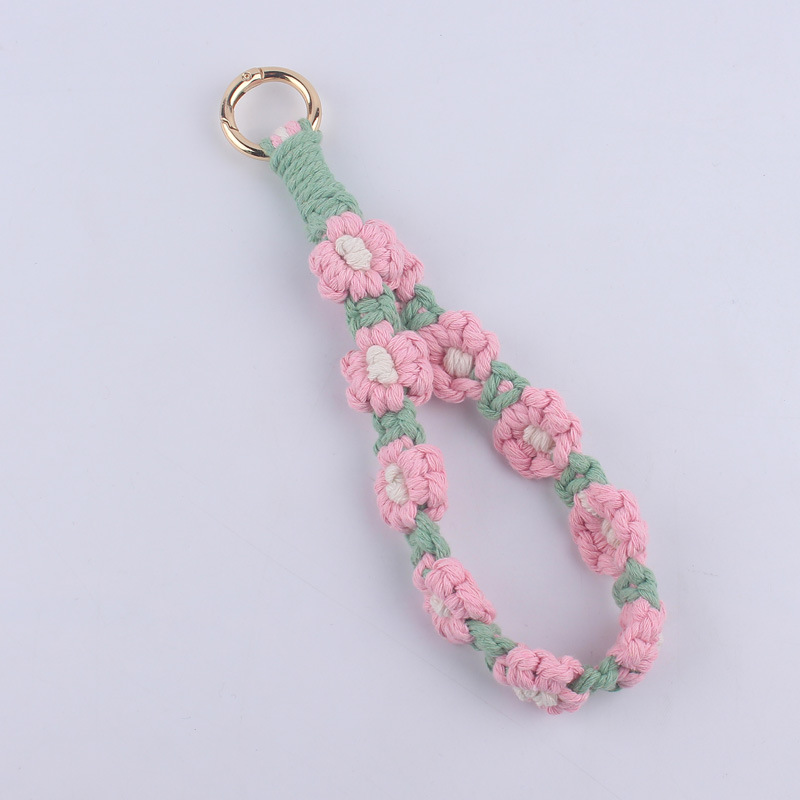 Keychain Classification 1 Piece Flower Chrysanthemum Daisy Keychain Cotton Women's Vintage Style Keychain