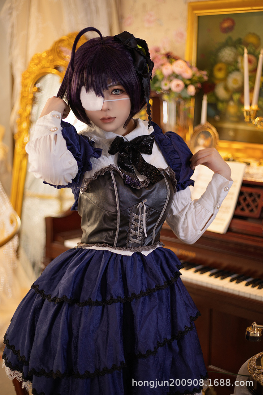 COS中二病也要谈恋爱小鸟游六花打歌服洋装洛丽塔cosplay一件代发-阿里巴巴