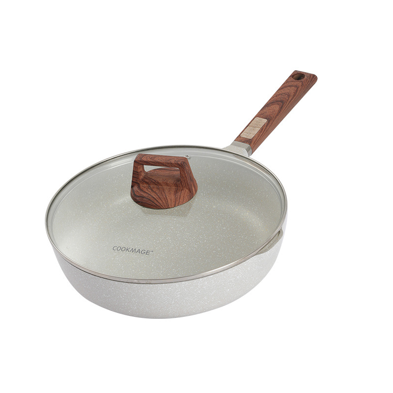 Juego de ollas conjunto completo de utensilios de cocina para el hogar juego de tres piezas Cocina de Inducción universal wok antiadherente olla sopa olla sartén combinación