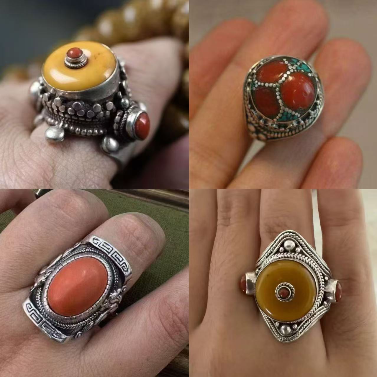 Ethnic retro small fashionable ring