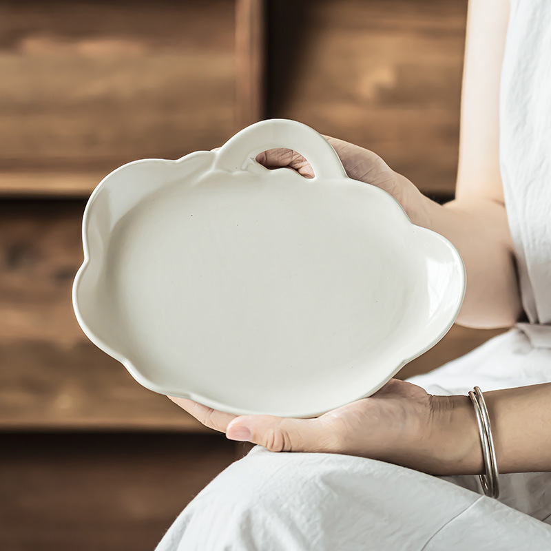 Plato creativo irregular plato de filete de comida occidental platos caseros platos de ensalada platos de bocadillos platos de forma especial platos de nubes