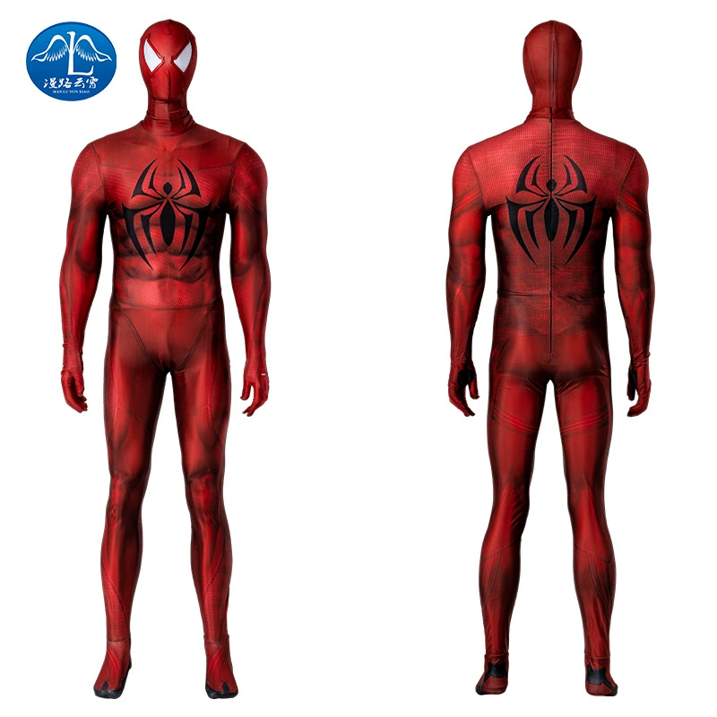 Spider-Man через вселенную Scarlet Spider-Man костюм cosplay комбинезон Marvel чулки мужские оптовая продажа 230608