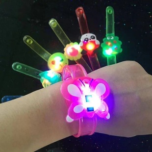 Cartoon Creative Glow Soft Watch Flash Wrist Band Pupil Prizes Bracelet Children's Gift Small Toys Wholesale