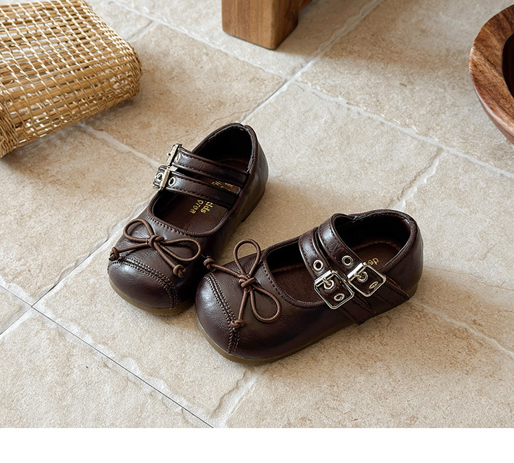 Sapatos de pele de princesa para meninas sola macia estilo_voghion.com