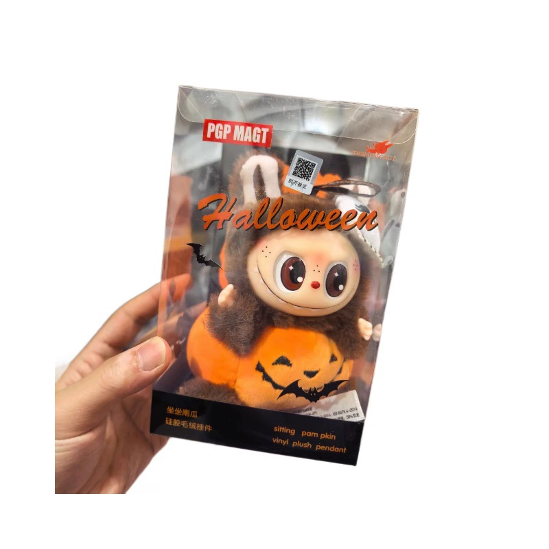 Плюшевый кулон‑игрушка Halloween, плюшевое тело и пластмассовое личико, брелок для детей
