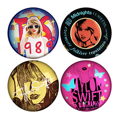 Taylor Swift Tin Badge: Cross-Border Pop Star "Fearless" Concert Merchandise Brooch — New Arrival