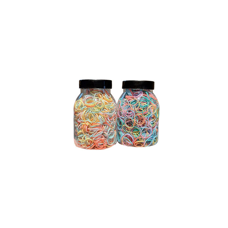 Niños desechables de alta elasticidad correa de goma negra para mujeres, cabello para niñas, anillo de cabello grueso para bebés, no lastimar el cabello elástico image 6