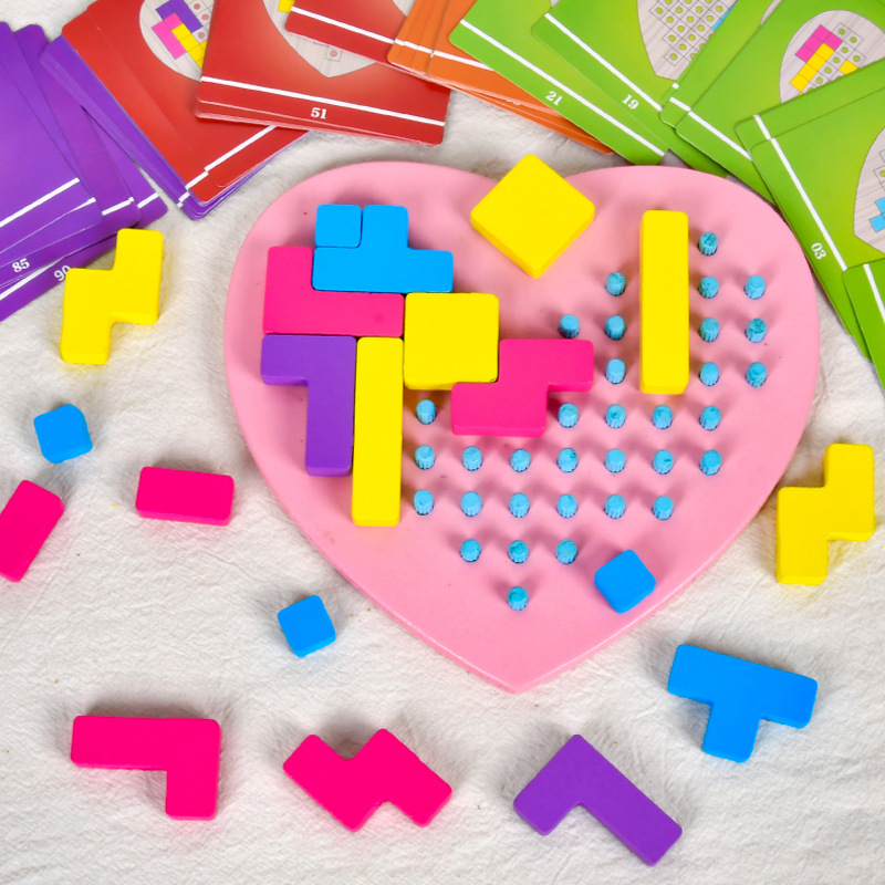 Educación temprana para niños pequeños Tetris bloque ruso entrenamiento de pensamiento lógico puzzle puzzle puesta en punto de juego