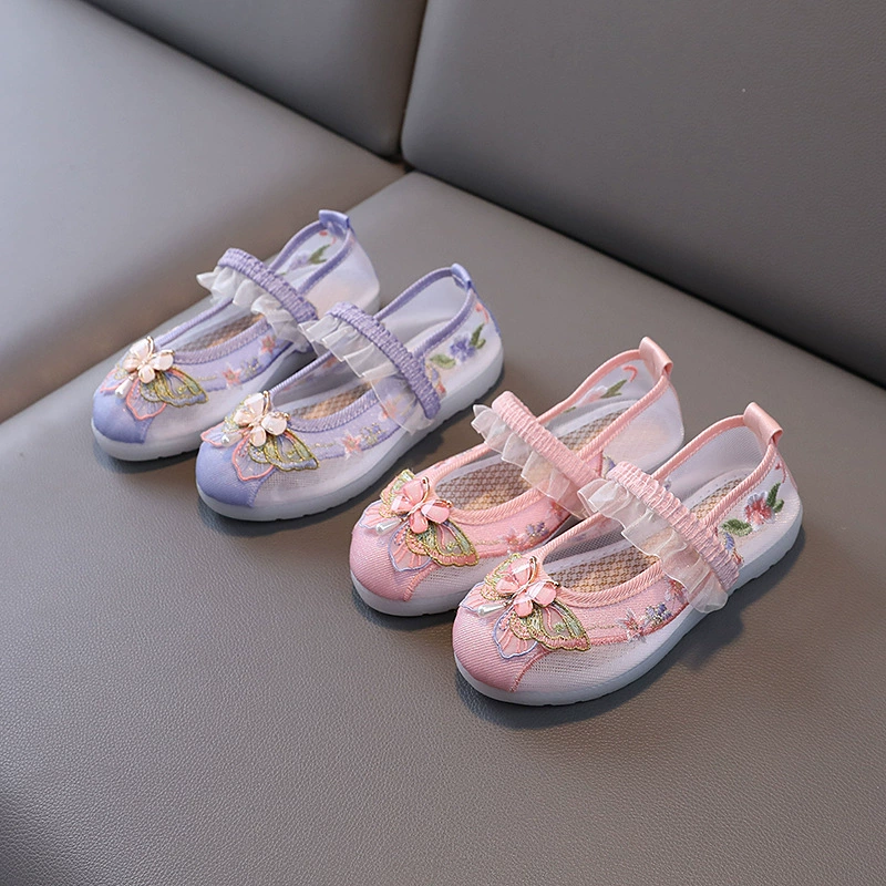 Туфли для девочек Hanfu Старые пекинские детские туфли из ткани