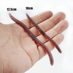 新款3.8寸4.8寸麵條蟲加鹽高比重路亞軟餌無鉛釣組鱸鱖魚軟蟲假餌