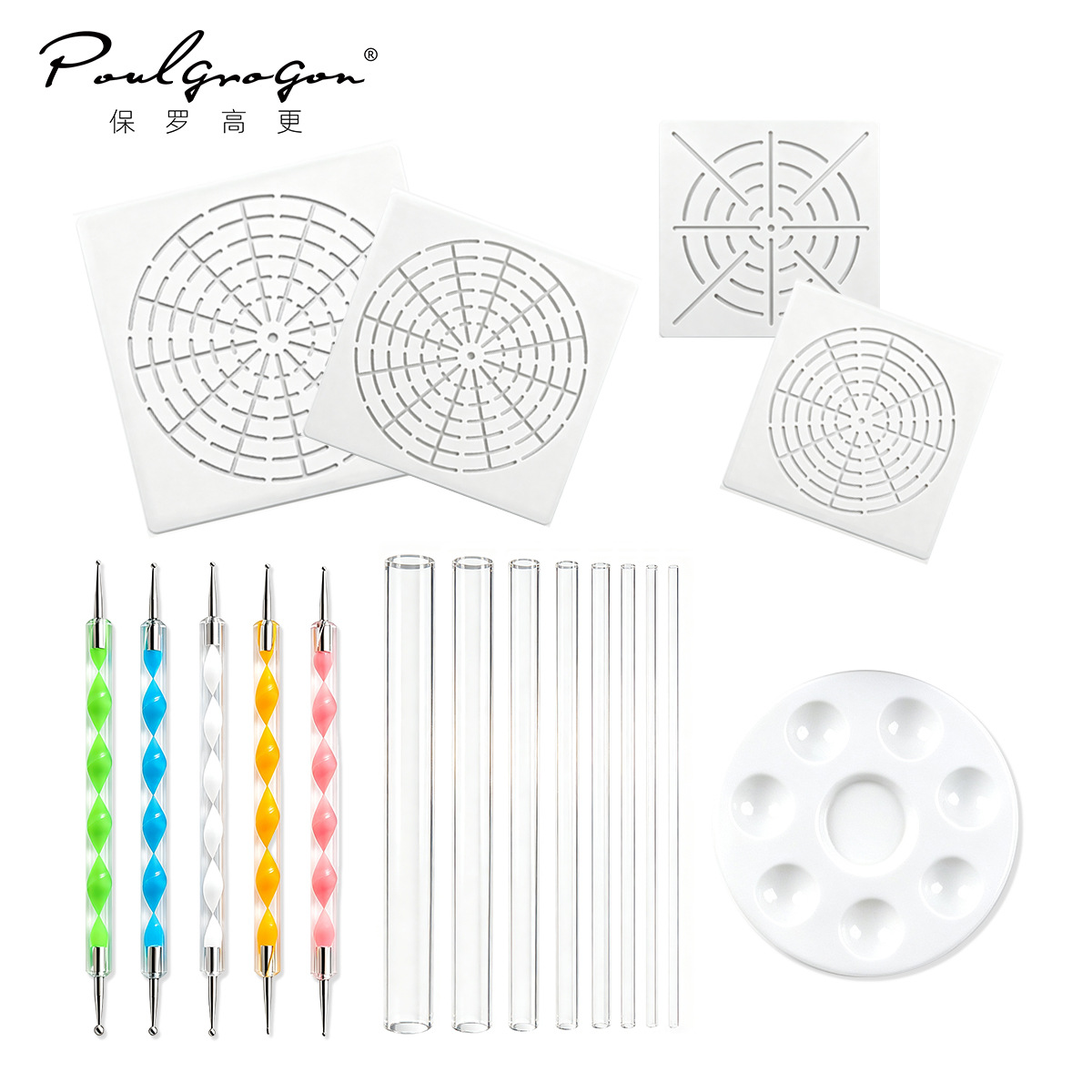 Juego de Herramientas de Pintura Mandala de Plástico y Acrílico, DIY para Pintar a Mano
