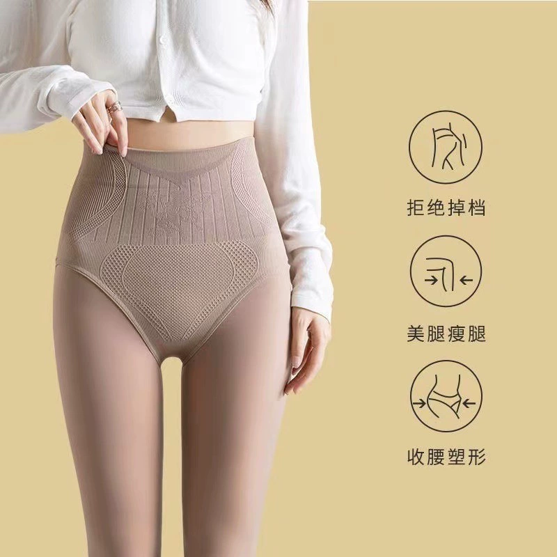 Цветочная Фея Black Silk Ногой артефакт для женщин, бархатная осень-зима, прижимает, стройнит ноги, подтягивает живот, согревает бёдра, черный шелк, водяной блеск, глянцевые носки