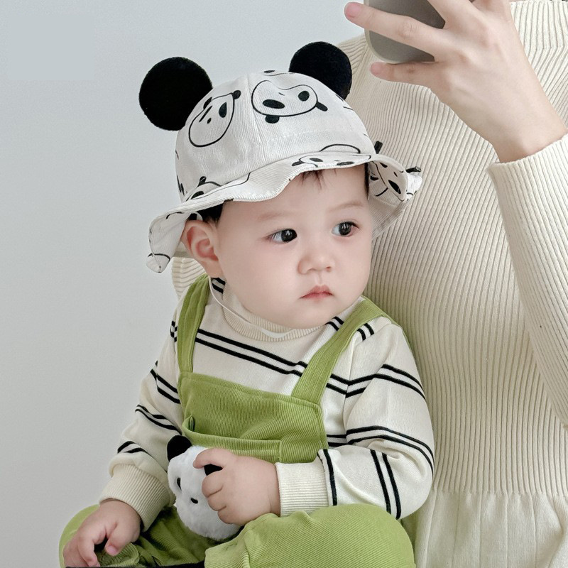Sombrero de bebé primavera y otoño delgado bebé hombre lindo recién nacido pequeño mes de edad fuera pescador sombrero sombrero de sol invierno