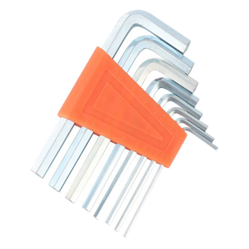 Оцинкованный никелевый внутренний шестигранный ключ набор из 8 частей длинный короткий и жесткий хромированный шестигранный ключ набор