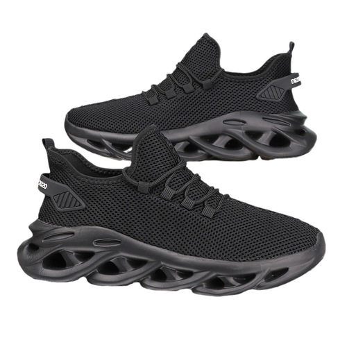 Popular large size casual sneakers, men's mesh shoes, twist sole, running casual shoes, men's shock-absorbing light soft sole
