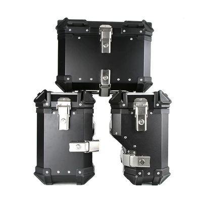 tail box 28L45L55L65L80L100L aluminum, Motorcycle trunk - 45l-38l-right-hide-three-boxes-black