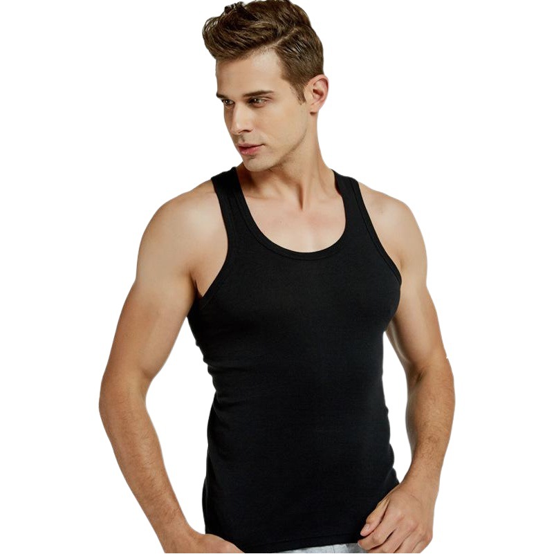 100 Cotton Men's Vest Pure Cotton Sports Cotton Vest Summer Bodybuilding Hurdle Vest Men's Old Man Vest Base Shirt
