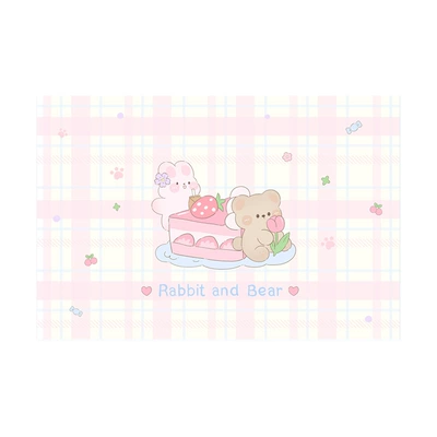 Car curtains curtain fabric sunscreen heat insulation - twill-scrub-curtain-check-cake-tulip-bear-rabbit