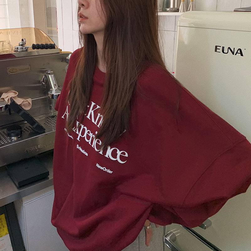 ベルベットのゆったりとしたカジュアルなガーディアン女性秋冬コート古着丸首長袖シャツ上着対外貿易韓国女装|undefined