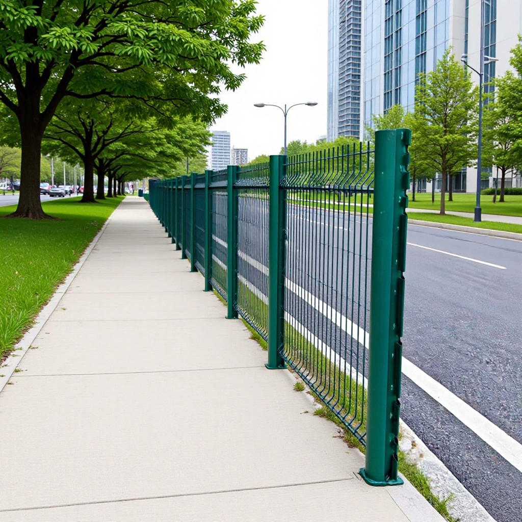 Треугольное изогнутое ограждение в наличии, зеленая защитная сетка для разведения, персиковая колонна, ограждение для фермы, изоляционный забор для шоссе.