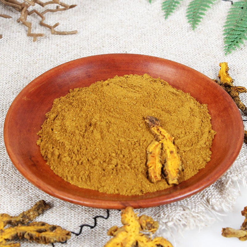 Huang Lian Powder Coptis chinensis Rhizome Fine Ground Bulk Herbal Powder 500g quality and texture