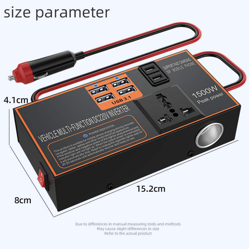 カーインバーター 12V24V 変換 220V ユニバーサル電源ソケット多機能車の携帯電話充電器プラグ|undefined